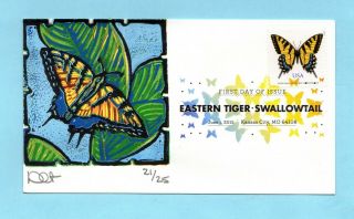 U.  S.  Fdc 4999 Rare Dave Curtis Cachet - The Eastern Tiger Swallowtail Butterfly