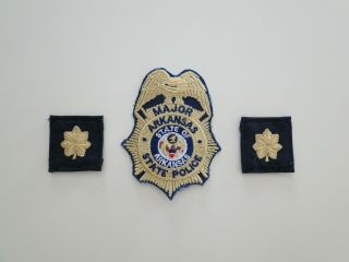 Arkansas State Police Badge Patch Major Rank Rare