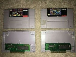 Two Rare Snes Games: Tmnt 4 And Adventures Of Batman & Robin 100 Authentic