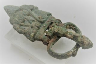 Intact Ancient Viking Buckle With Dragon Heads A Rare Find Norse Artefact