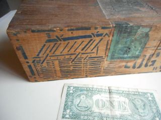 Rare W.  A.  Brown ' s LOG CABIN Tobacco Box.  Early VA 