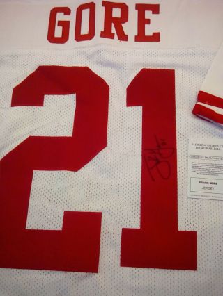 Frank Gore Autographed Signed Rare White San Francisco 49ers Jersey