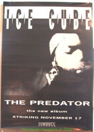 Ice Cube Poster Ultra Rare Huge Wilding 1992 Album Promo 40 By 60 Inch