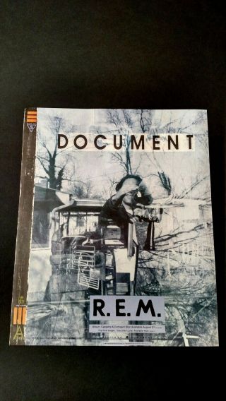 R.  E.  M.  " Document " (1987) Rare Print Promo Poster Ad