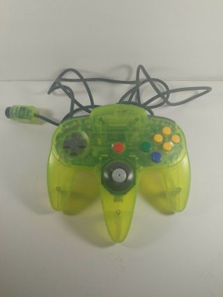 N64 Controller Nintendo 64 Joystick Rare Lime Green Translucent