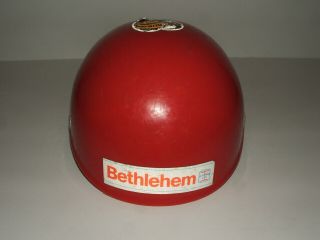 RARE VINTAGE SCALP GARD CAP FIBRE - METAL BETHLEHEM STEEL STICKERS SAFETY HARD HAT 4