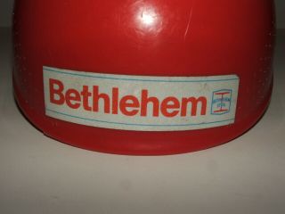 RARE VINTAGE SCALP GARD CAP FIBRE - METAL BETHLEHEM STEEL STICKERS SAFETY HARD HAT 5
