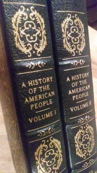 History Of The American People Paul Johnson Easton Press Leather Rare 2 Vol Set