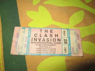 Ticket The Clash Live At Bond 