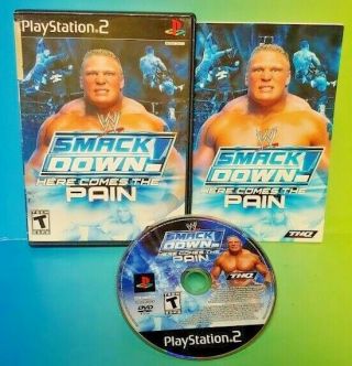 Wwe Smackdown Here Comes The Pain Brock Wrestling - Playstation 2 Ps2 Rare Game