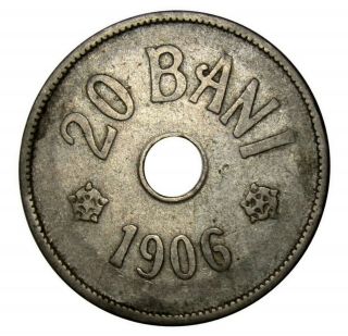 Romania 20 Bani Coin 1906 Km 33 Rare (a2)