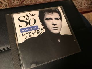 Peter Gabriel - So - Rare Hand Signed Autographed Cd