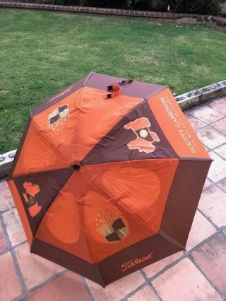 Rare Scotty Cameron Museum & Gallery M&g Umbrella Orange Hard To Find