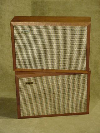 Rare Vintage Eico Vacuum Tube Amplifier 8ohm Loudspeakers 2a4 Two Way Speakers