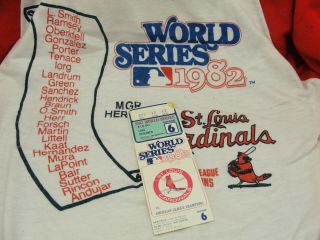 Rare Vintage 1982 World Series Ticket Stub Cardinals Vs Brewers,  T - Shirt