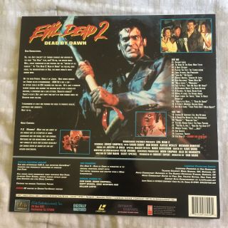 EVIL DEAD 2: DEAD BY DAWN laserdisc Widescreen Special Edition RARE BLOOD RED ED 2