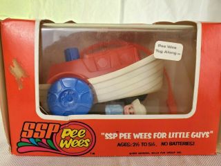 Vintage Kenner Pee Wees Tug Along 1972 Ssp Rare W/orig Box General Mills