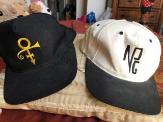 Rare Prince Symbol And Npg Hats.  Qty 2