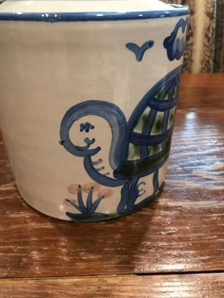 M.  A.  Hadley Rare TURTLE Cookie JAR Canister 6.  5X6 Inch 5
