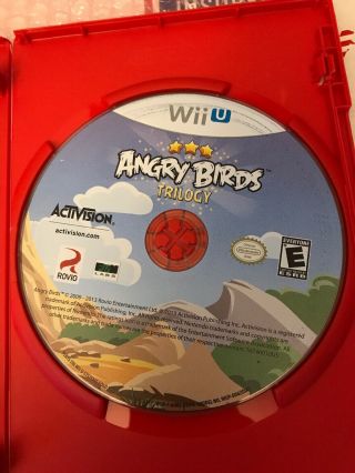 Rare Angry Birds Trilogy (nintendo Wii U,  2013) Disc Only
