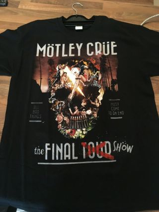 Motley Crue ‎– Mega Rare " Final Show " Tour T Shirt Real Deal " The Dirt "
