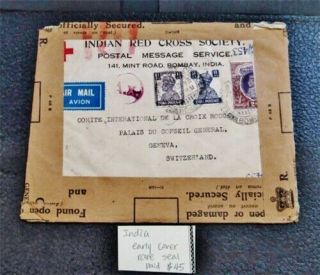Nystamps British India Stamp Early Cover Rare Seal Paid: $45