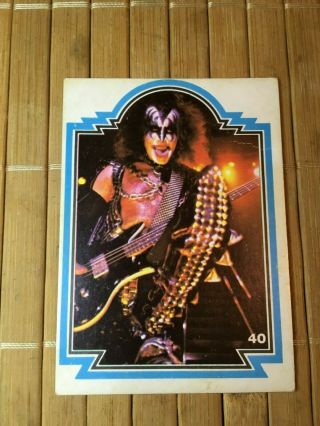Vintage & Very Rare Kiss Spanish Trading Card Gene Simmons 40 Argentina 70´s