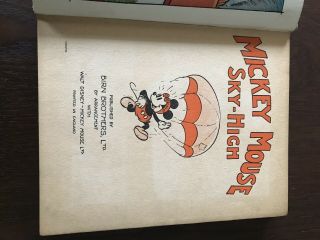 Vintage Extremely RARE MICKEY MOUSE SKY - HIGH Book 1937 - 99p Start 7