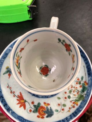 Antique Exquisite Meissen??Demitasse Cup And Saucer With Birds and Flowers Rare. 3