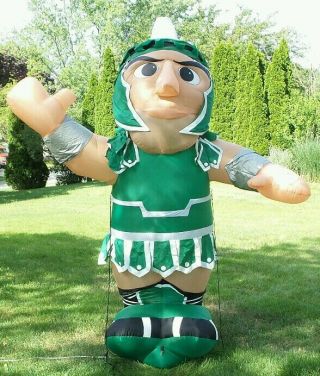 Michigan State Inflatable Sparty Gemmy Tailgate Plug In Rare Msu Mascot Spartan