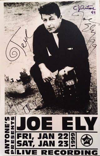 Joe Ely / Clifford Antone Signed Poster - 