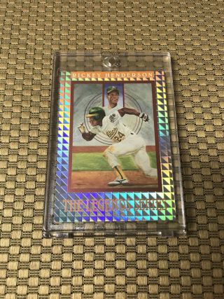 1991 Leaf The Legends Series Rickey Henderson Sp 4657/7500 A’s (rare)