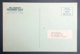 Fillmore East Handbill Grateful Dead Led Zeppelin Who Airplane Sly CCR 1969 Rare 2
