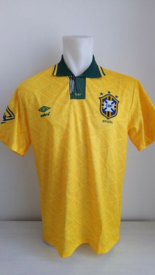 Jersey Shirt Umbro Brasil Brazil 1991 - 92 Home L Rare N0 Flamengo Palmeiras