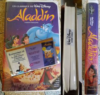 Aladdin Vhs Disney Black Diamond Classic Walt Disney 1993 - Rare,  Pub