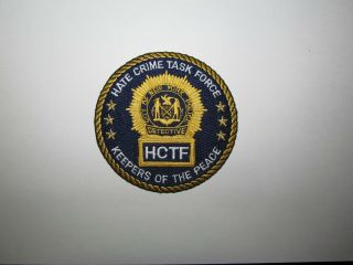 York City Police Chief Detectives Hate Crime Task Force Patch Nypd Rare 1st