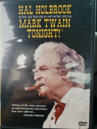 Mark Twain Tonight (dvd,  1999) Rare Oop.  Dvd Is In Case Like