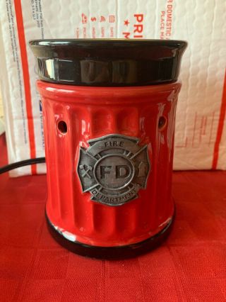 Scentsy Fire Fighter Department Warmer Fire Hydrant Hero Series Retired Red Rare