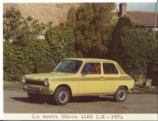 Simca 1100 Lx 1974 Press Photograph Rare Colour Version Side View