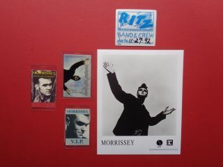 Morrissey Of The Smiths,  1 Promo Photo,  4 Backstage Passes,  Rare Originals,