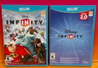 Disney Infinity - 1 & 2.  0 Edition Nintendo Wii U Complete Rare 2 Game Bundle