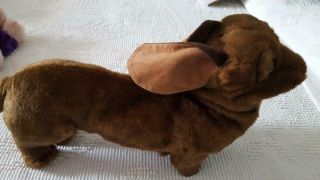 Folkmanis Plush Full Body 16 " Dachshund Weiner Dog Hand Puppet,  Rare,  Hard Eyes