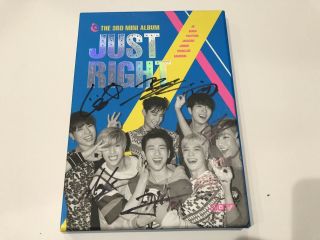 Got7 Just Right Autograph All Member Signed Promo Album Kpop Rare
