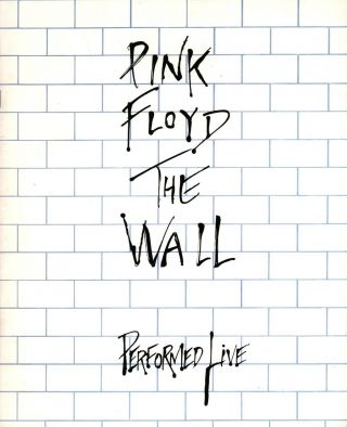 Pink Floyd 1980 The Wall Tour Concert Program Book / Rare Glossy Version / Nmt