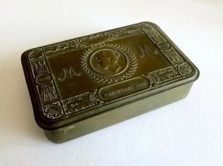 Rare Antique World War 1 Princess Mary Christmas Tabacco Box 1914