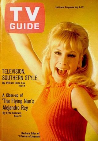 Tv Guide 1968 I Dream Of Jeannie Barbara Eden 797 Johnny Carson Ex/nm Rare