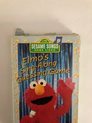Elmo ' s Sing - Along Guessing Game Sesame Street VHS - - RARE VINTAGE - SHIP N 24H 2