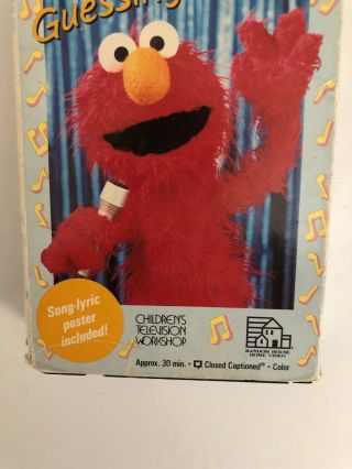 Elmo ' s Sing - Along Guessing Game Sesame Street VHS - - RARE VINTAGE - SHIP N 24H 3