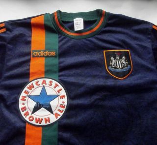 Newcastle United 1997 1998 Away Shirt Rare Brown Ale (l)