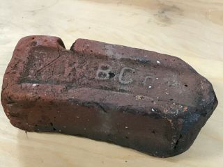 1880 Antique Clay Brick Washburn Brick Co Of Glasco,  Ny (saugerties) Rare Find